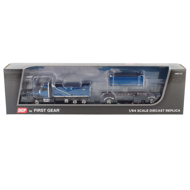 1/64 Blue Kenworth T880 Rogue Dump Truck with Rogue Transfer Dump Trailer, DCP by First Gear