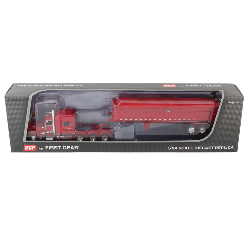 1/64 Peterbilt 389 Semi Truck with MAC Tri-Axle Coal Dump Trailer, Red, DCP by First Gear