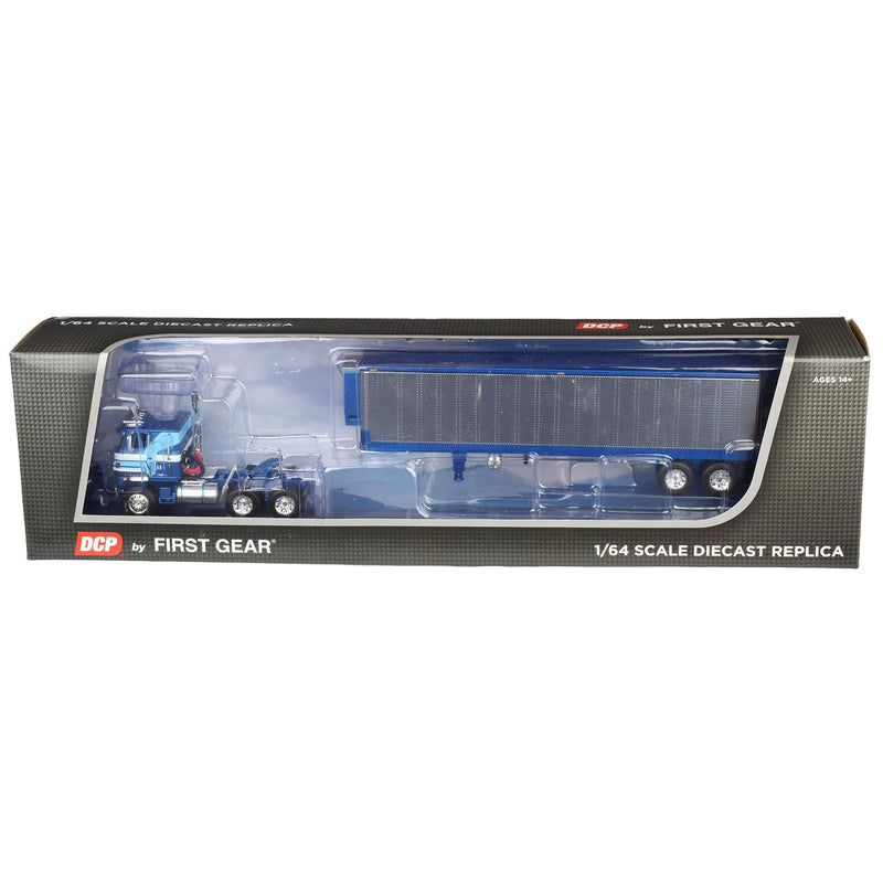 1/64 Blue International Transtar COE Vintage 40 FT Reefer Trailer DCP by First Gear