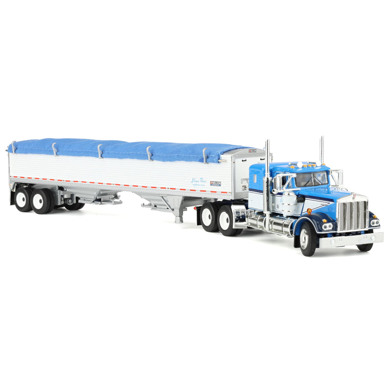 1/64 Kenworth W900A Semi Truck with 36in Sleeper & 42ft Grain Trailer, Shupe Bros, DCP by First Gear