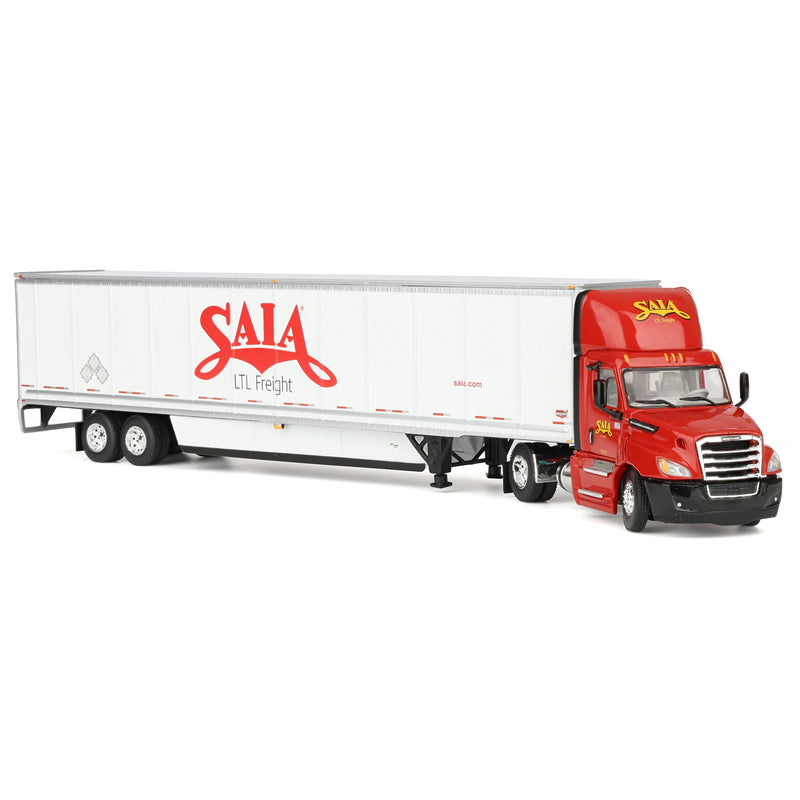 1/64 SAIA Freightliner 2018 Cascadia Day Cab Semi Truck with Wabash 53' Duraplate Dry Goods Trailer, DCP by First Gear