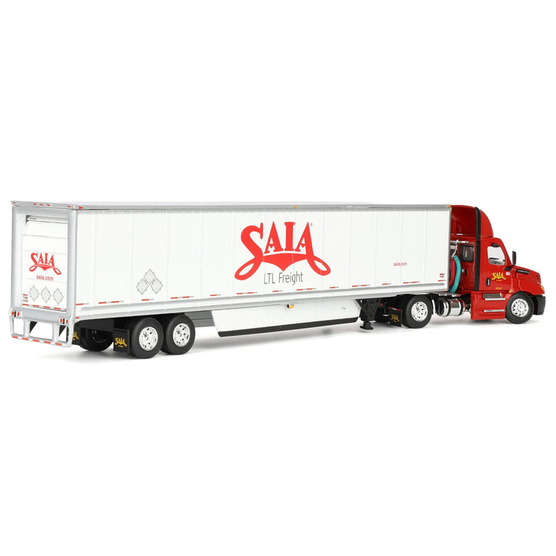 1/64 SAIA Freightliner 2018 Cascadia Day Cab Semi Truck with Wabash 53' Duraplate Dry Goods Trailer, DCP by First Gear