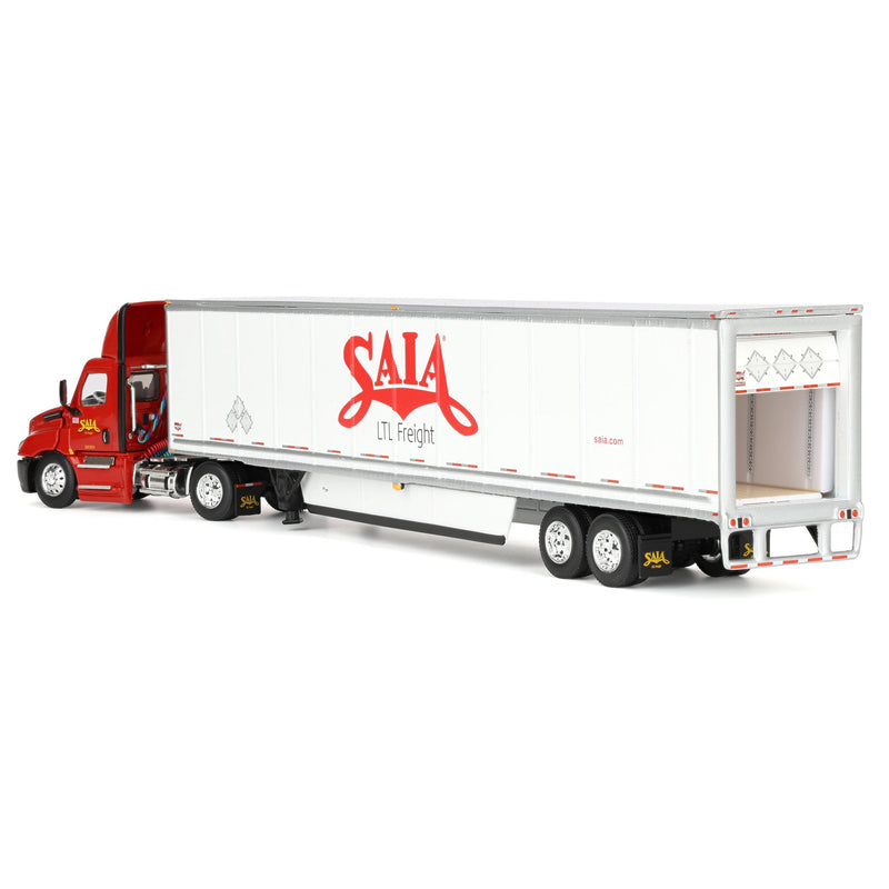 1/64 SAIA Freightliner 2018 Cascadia Day Cab Semi Truck with Wabash 53' Duraplate Dry Goods Trailer, DCP by First Gear