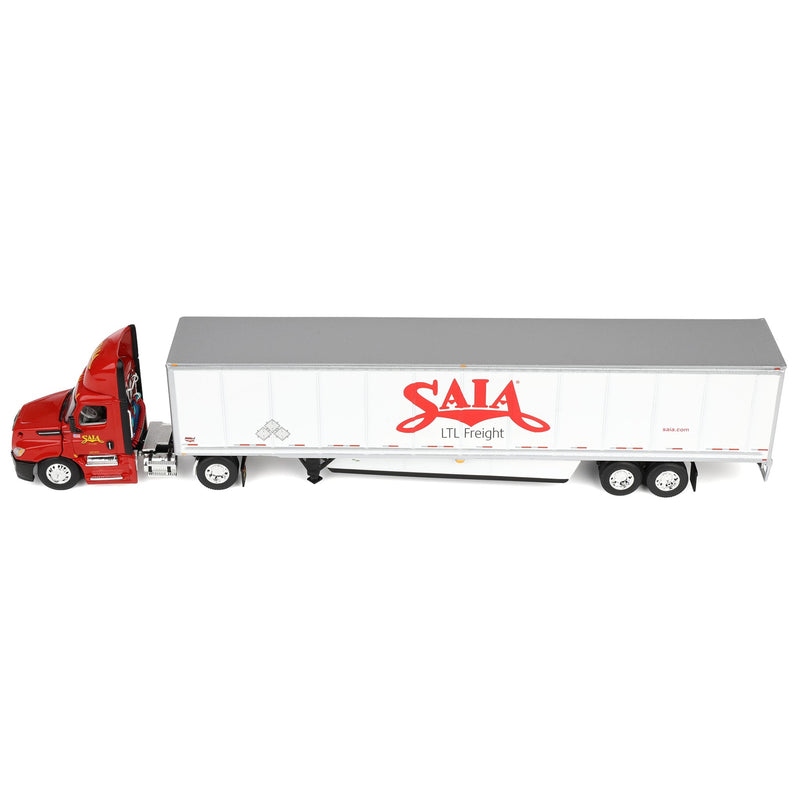 1/64 SAIA Freightliner 2018 Cascadia Day Cab Semi Truck with Wabash 53' Duraplate Dry Goods Trailer, DCP by First Gear