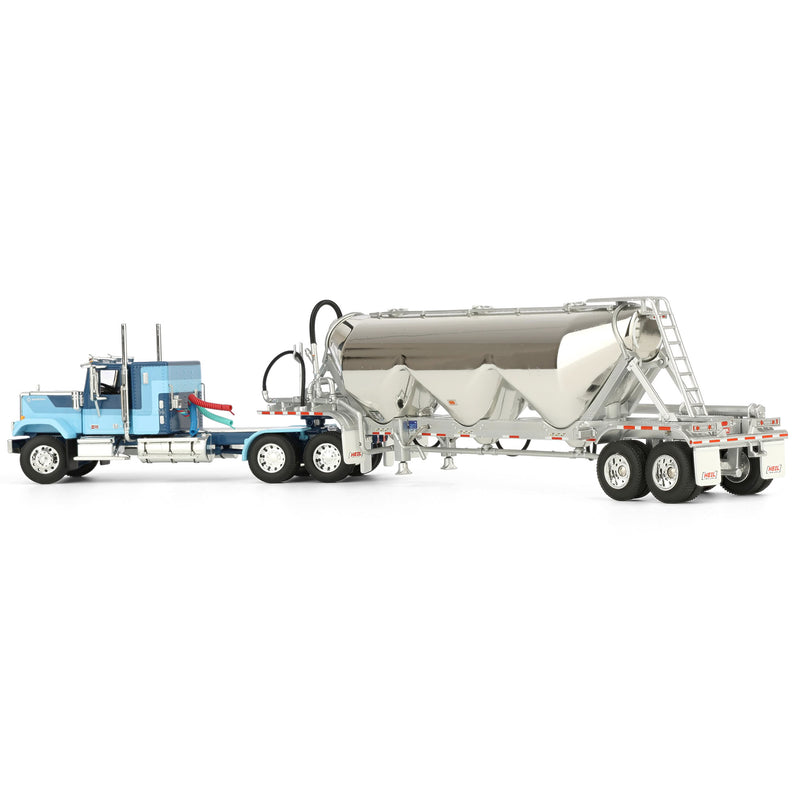 1/64 Blue GMC General with 34in Flattop Sleeper & Heil Pneumatic Tank Trailer, DCP by First Gear