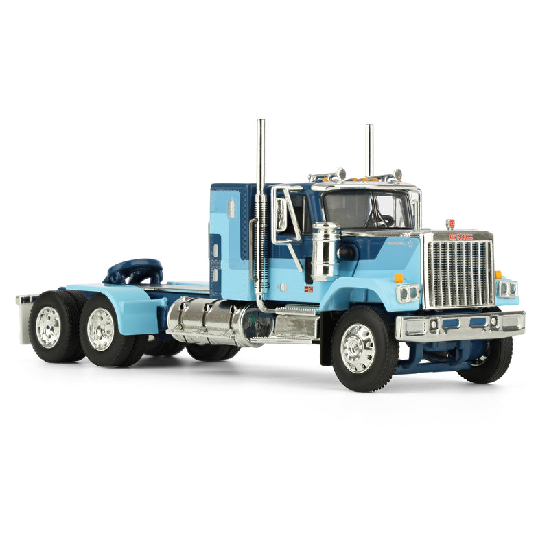 1/64 Blue GMC General with 34in Flattop Sleeper & Heil Pneumatic Tank Trailer, DCP by First Gear