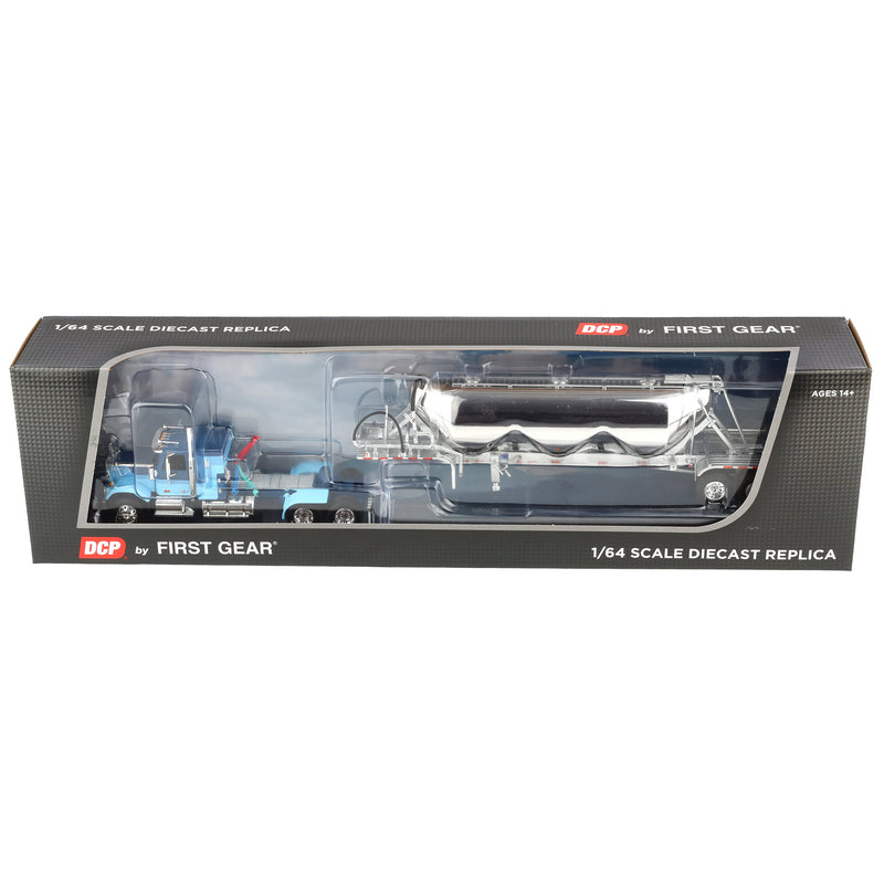 1/64 Blue GMC General with 34in Flattop Sleeper & Heil Pneumatic Tank Trailer, DCP by First Gear