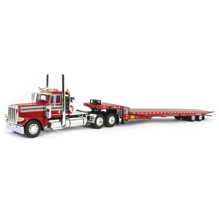 Peterbilt MODEL 389 トレーラーミニカー Amazon | DCP 1/64 ブラック グレー & レッド Peterbilt 389 w