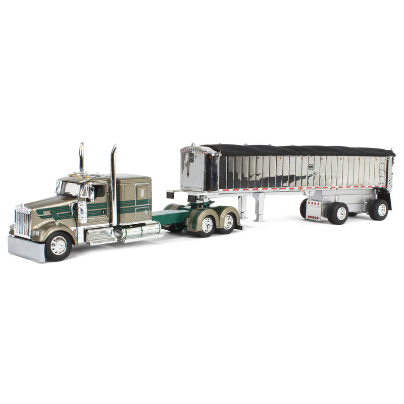 (B&D) 1/64 Kenworth W900L with MAC Dump Trailer, D&D Hauling & Excavating, DCP by First Gear - Damaged Item