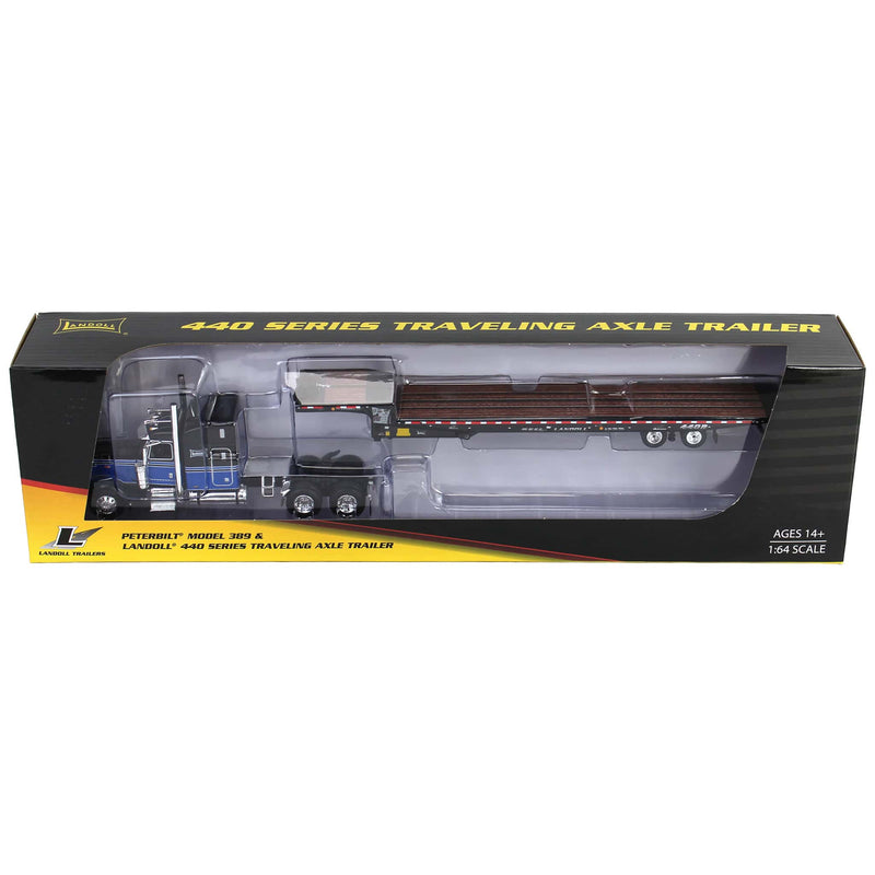 1/64 Peterbilt 389 with Landoll 440 Series Traveling Axle Trailer, Landoll Semi Replica