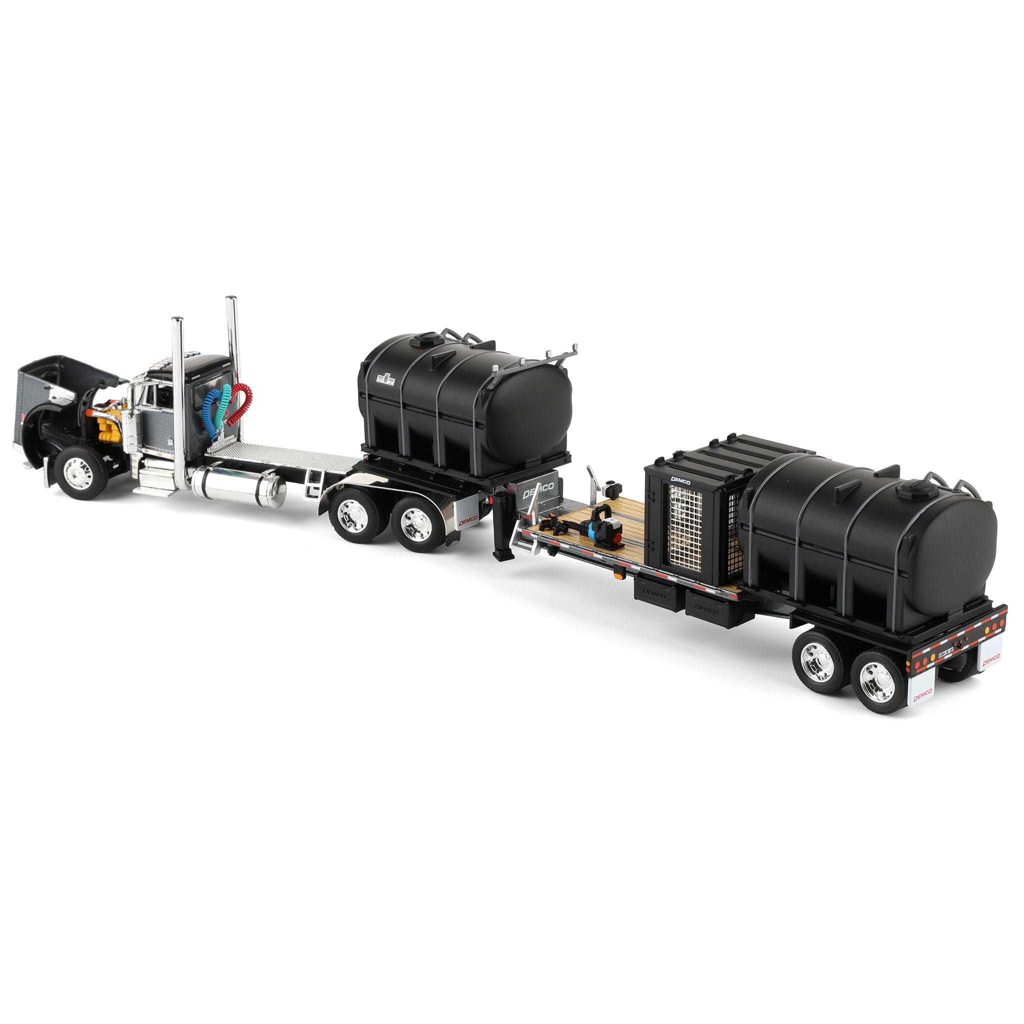1/64 Peterbilt 379 Semi Truck with Day Cab & DEMCO Liquid Tender