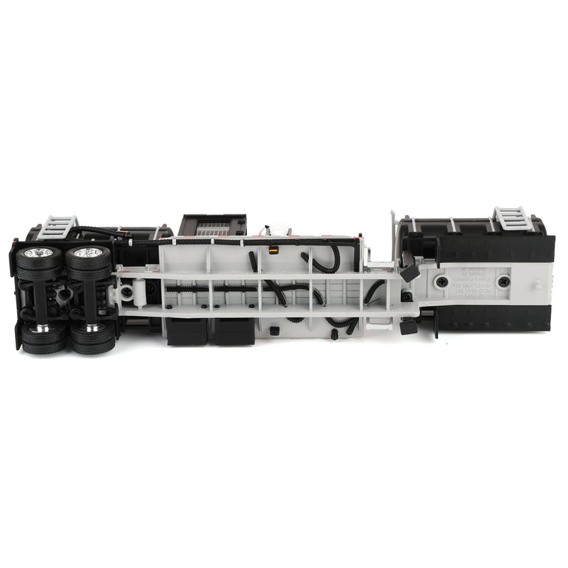 1/64 Peterbilt 379 Semi Truck with Sleeper Cab & DEMCO Liquid Tender Trailer, Blue & Black, DCP by First Gear