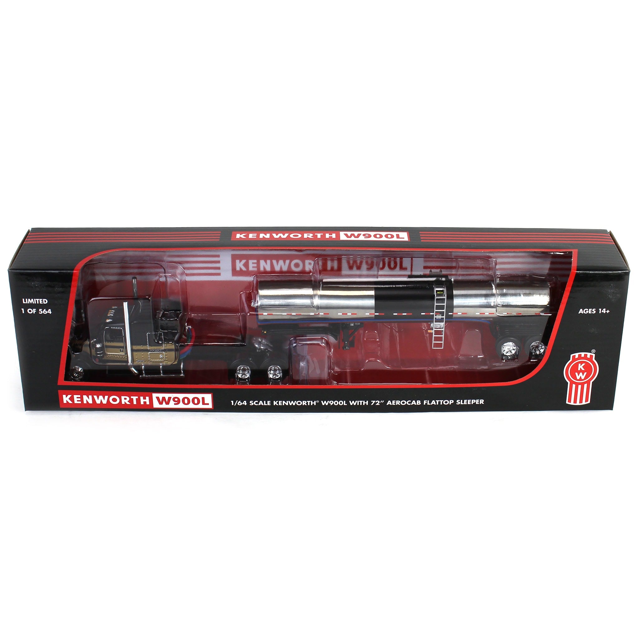 60-2080 DCP 1/64 Kenworth W900L with 72in Aerocab Sleeper