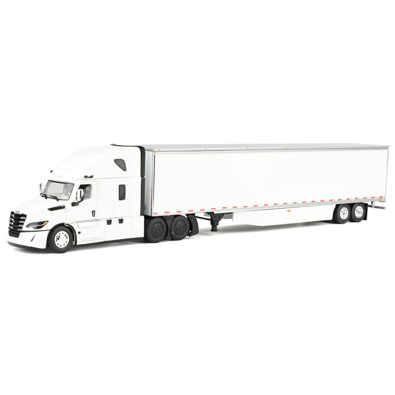 1/64 Freightliner Cascadia Fifth Generation Semi Truck with Raised Roof Sleeper, White, DCP by First Gear