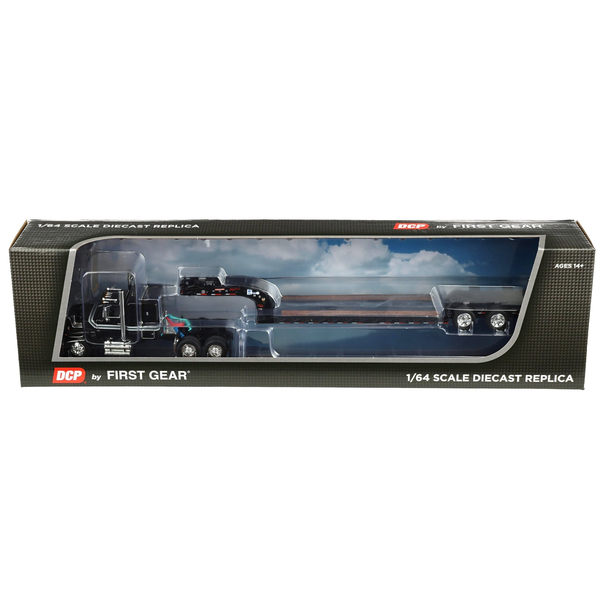 60-2102 DCP 1/64 Black Ford LTL 9000 with Fontaine Magnitude Tri