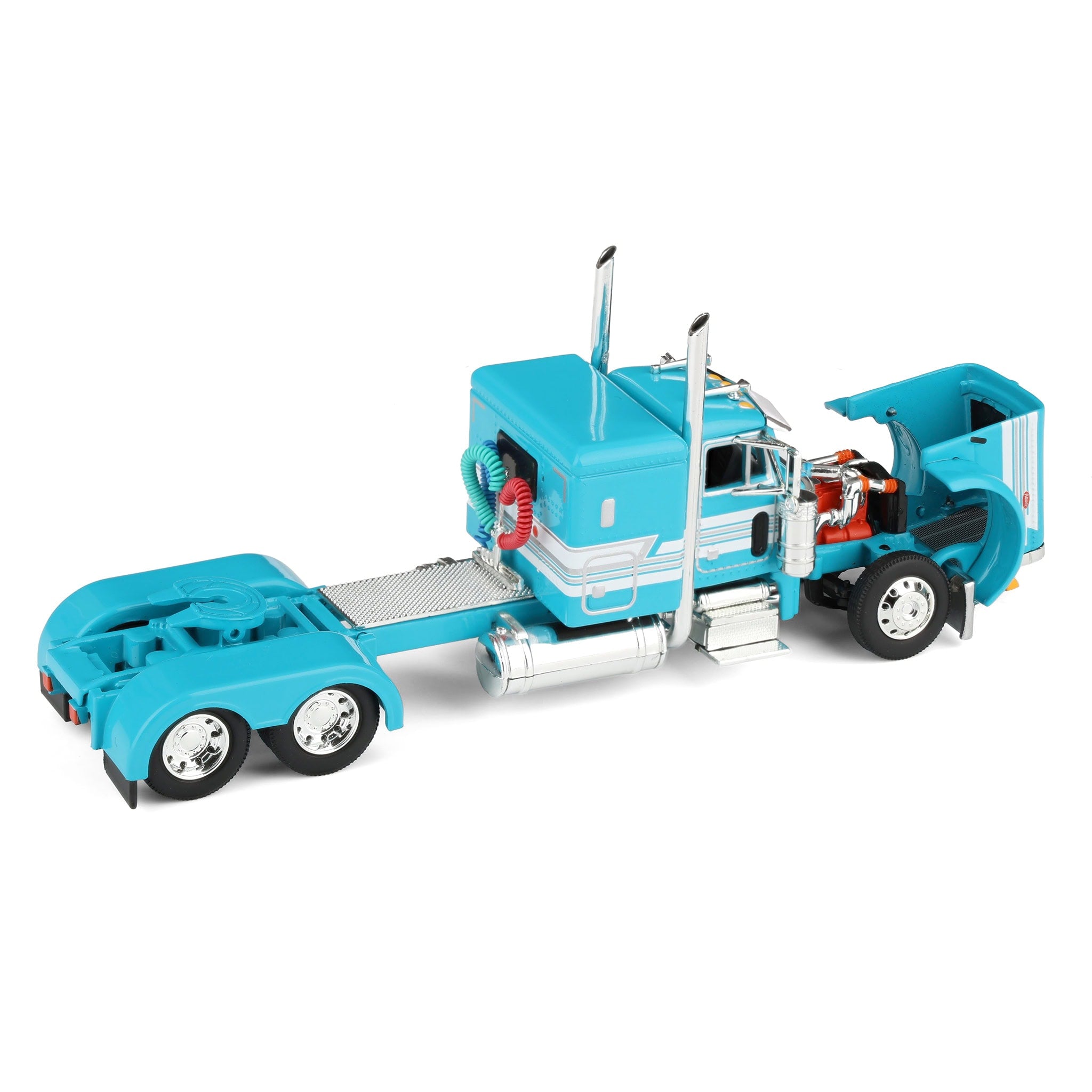 1/64 Teal Peterbilt 379 with 48in Flattop Sleeper & Transcraft