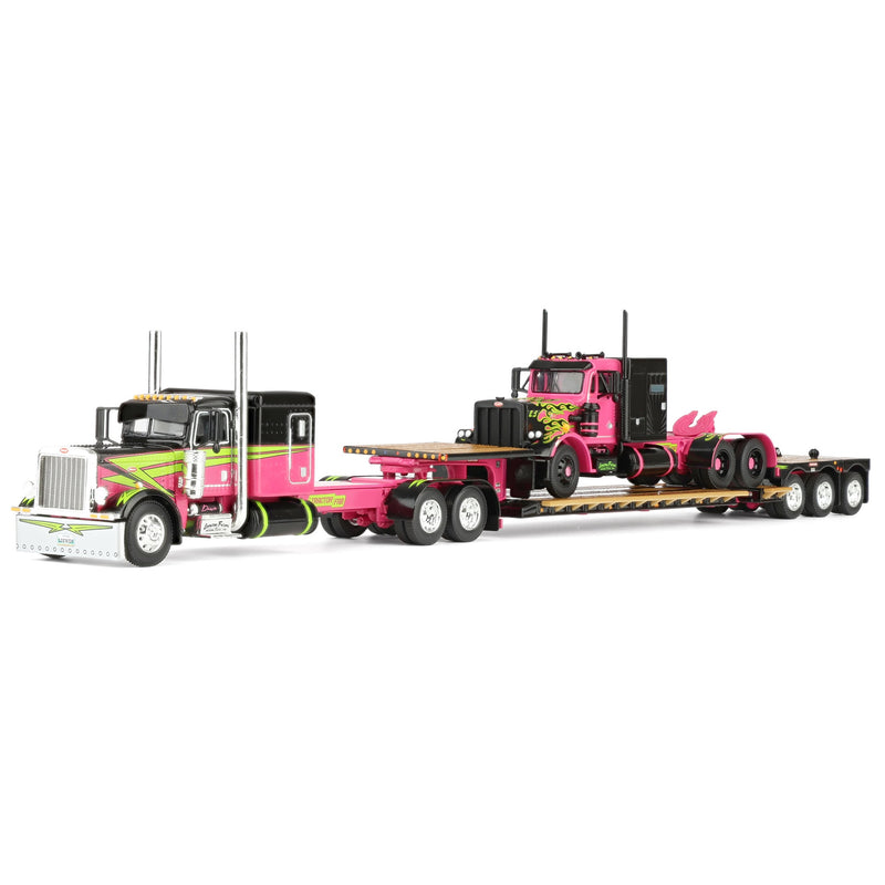 1/64 Peterbilt 389 Semi with Fontaine Renegade LXT40 Lowboy & Peterbilt 359 Load, Loewen Farms, DCP by First Gear