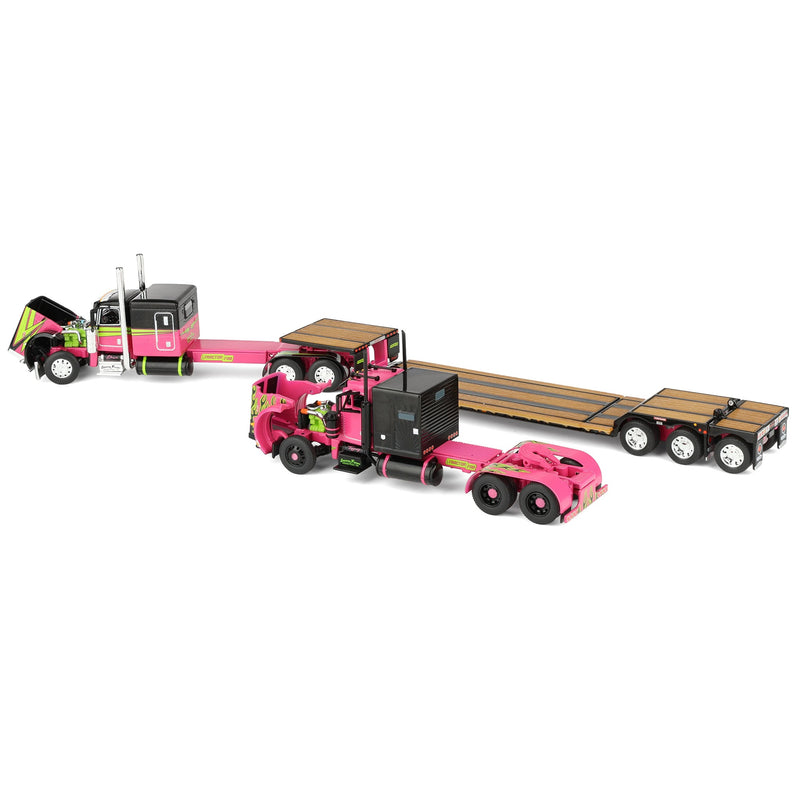 1/64 Peterbilt 389 Semi with Fontaine Renegade LXT40 Lowboy & Peterbilt 359 Load, Loewen Farms, DCP by First Gear