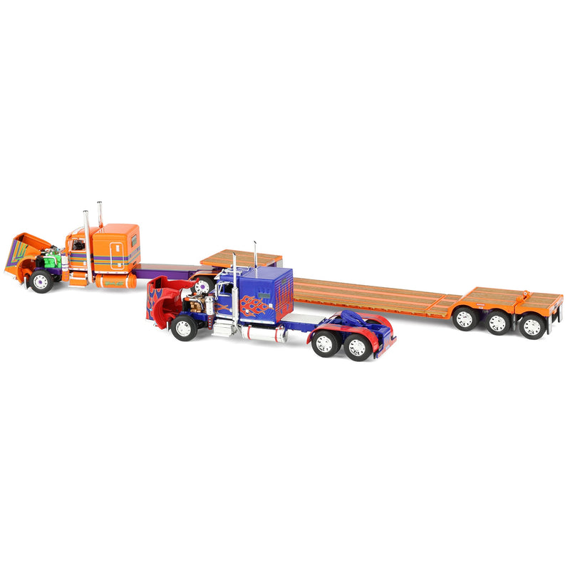 1/64 Peterbilt 389 Semi with Fontaine Renegade LXT40 Lowboy & Peterbilt 359 Load, Sadie Rae, DCP by First Gear