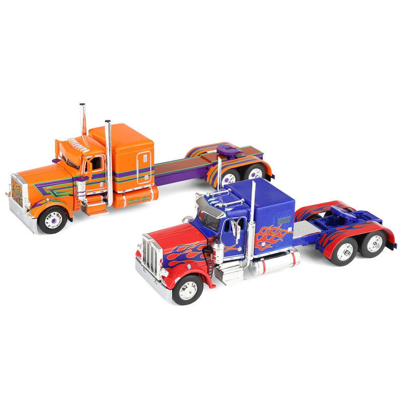 1/64 Peterbilt 389 Semi with Fontaine Renegade LXT40 Lowboy & Peterbilt 359 Load, Sadie Rae, DCP by First Gear