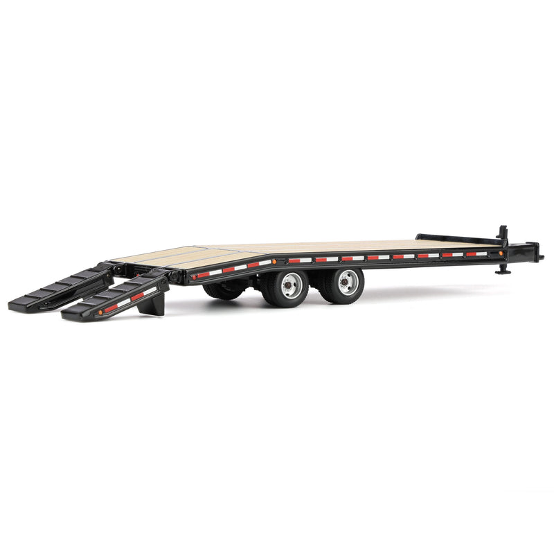 1/64 Beavertail Equipment Trailer (Black with White Rims), DCP by First Gear, Outback Toys Exclusive