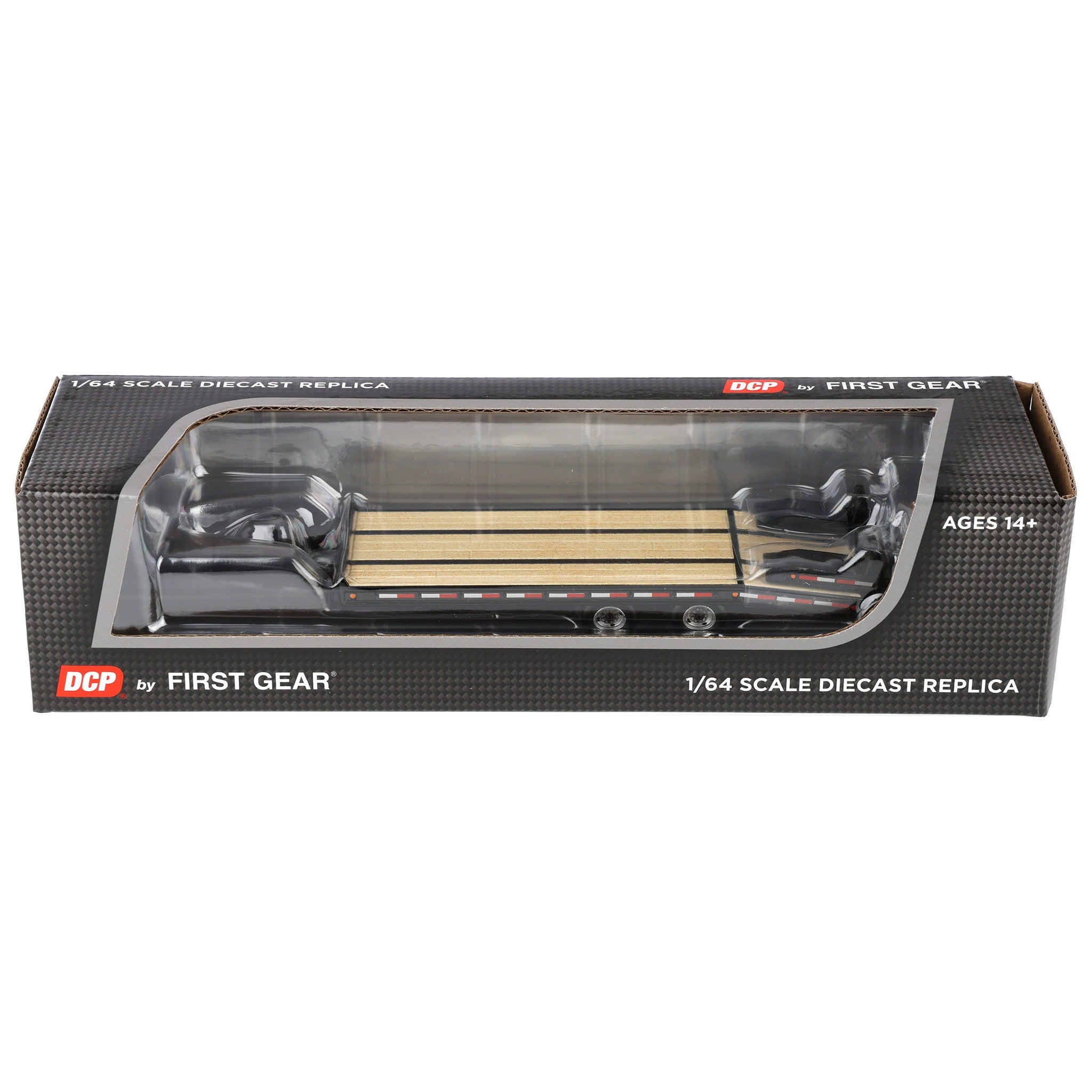 60-2141 DCP 1/64 Beavertail Equipment Trailer (Black with White