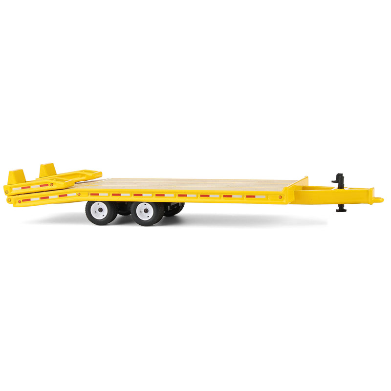 1/64 Beavertail Equipment Trailer (Equipment Yellow with White Rims), DCP by First Gear, Outback Toys Exclusive