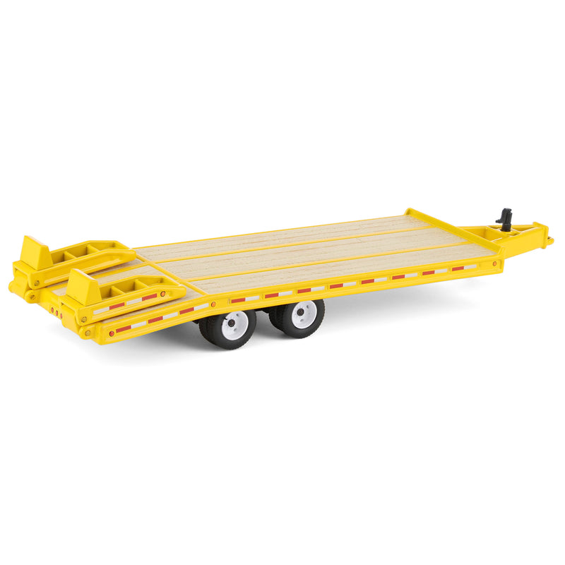 1/64 Beavertail Equipment Trailer (Equipment Yellow with White Rims), DCP by First Gear, Outback Toys Exclusive