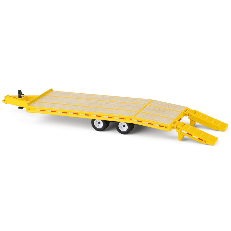 1/64 Beavertail Equipment Trailer (Equipment Yellow with White Rims), DCP by First Gear, Outback Toys Exclusive