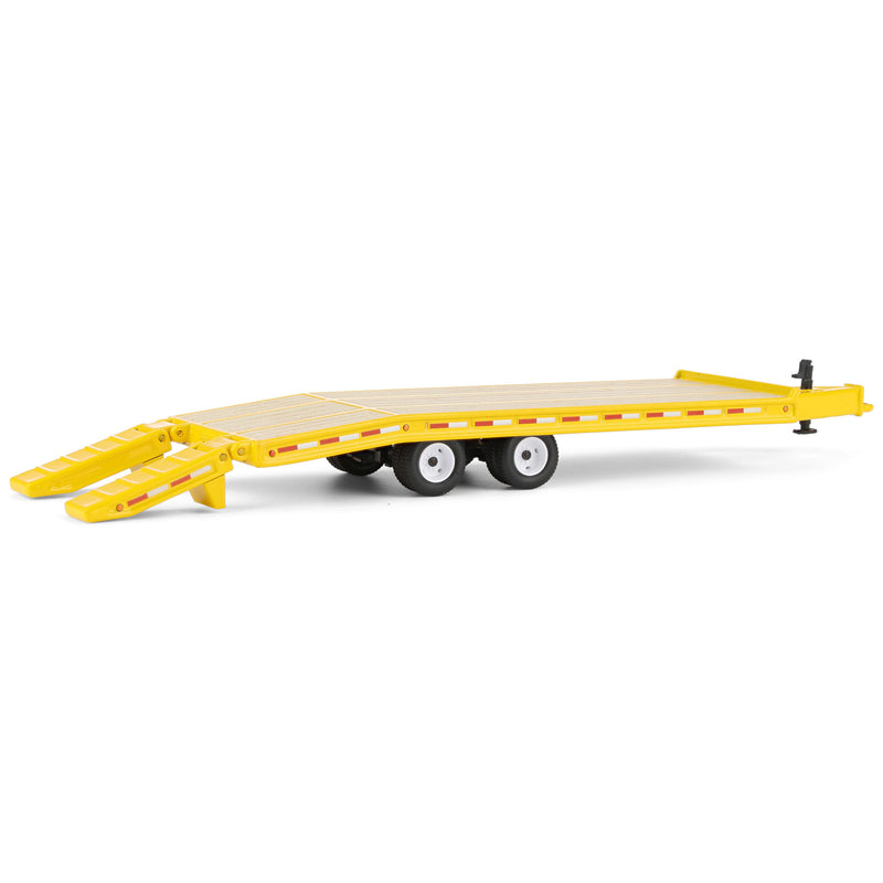 1/64 Beavertail Equipment Trailer (Equipment Yellow with White Rims), DCP by First Gear, Outback Toys Exclusive