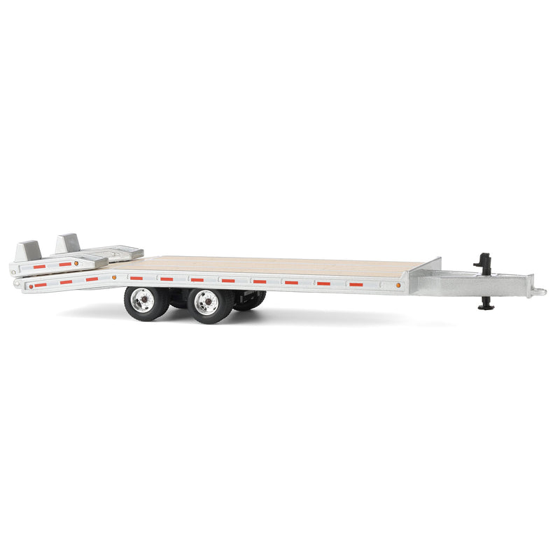 1/64 Beavertail Equipment Trailer (Silver with Chrome Rims), DCP by First Gear, Outback Toys Exclusive