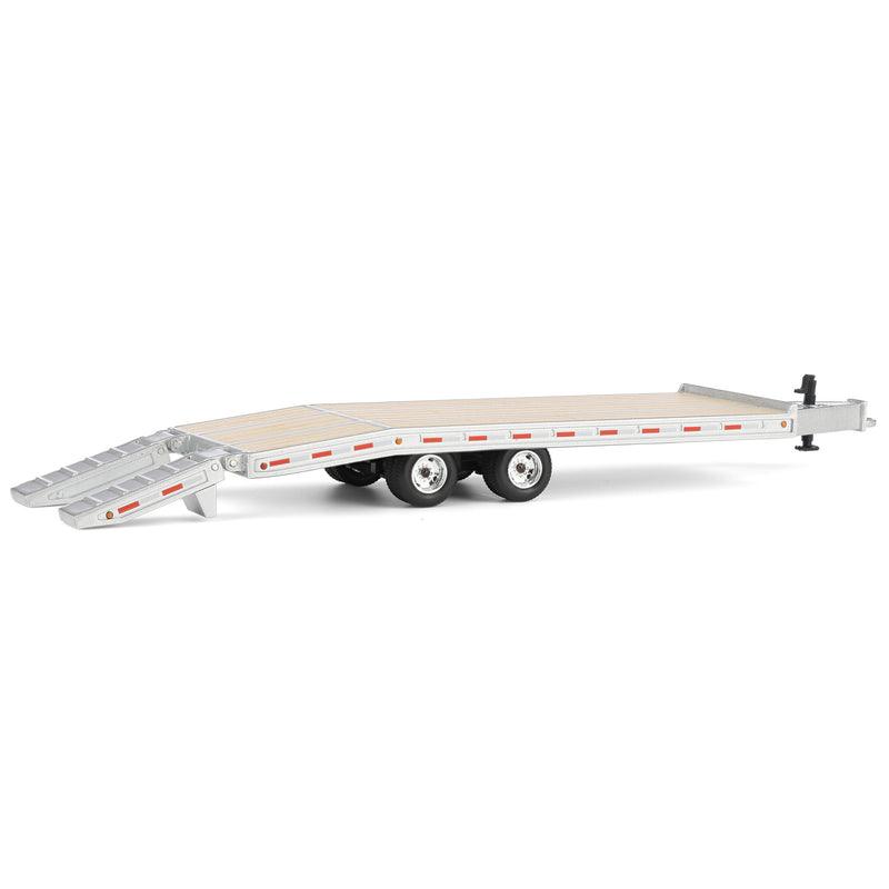1/64 Beavertail Equipment Trailer (Silver with Chrome Rims), DCP by First Gear, Outback Toys Exclusive