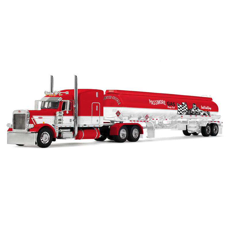 1/64 Peterbilt 389 Semi Truck with Heil Fuel Tank Trailer, Busted Knuckle Garage, DCP by First Gear Distributor Exclusive
