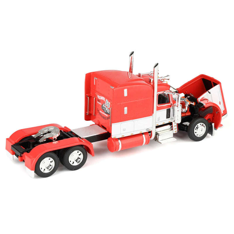 1/64 Peterbilt 389 Semi Truck with Heil Fuel Tank Trailer, Busted Knuckle Garage, DCP by First Gear Distributor Exclusive