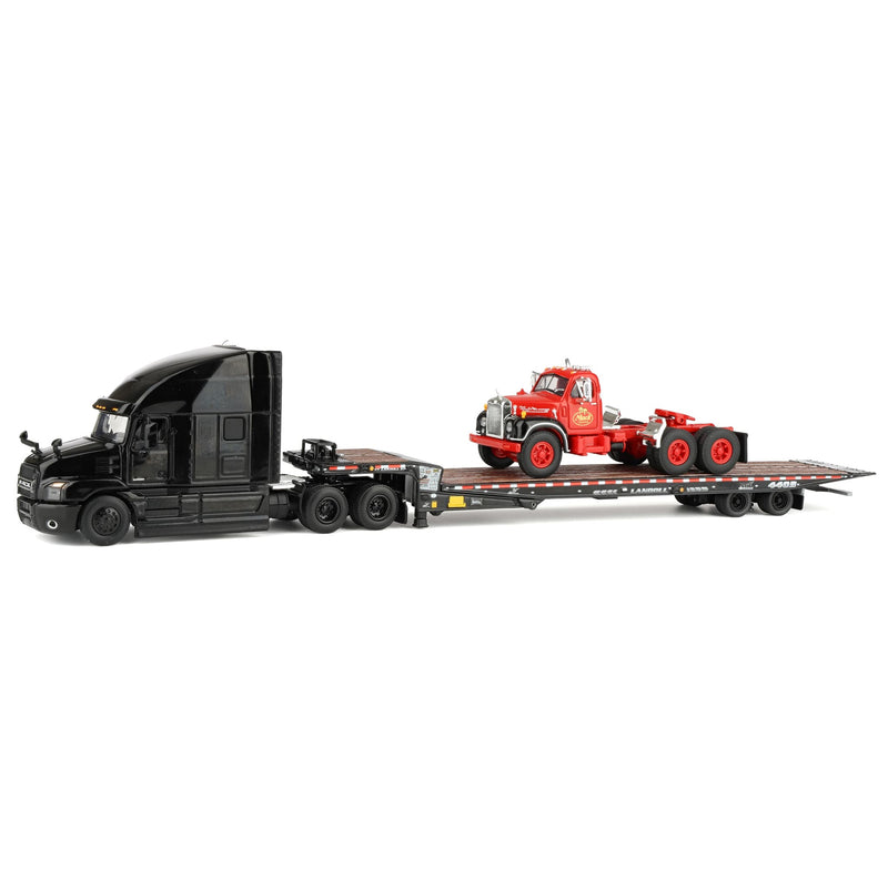 1/64 Mack Anthem Semi with Landoll 440B-50CA Trailer & Mack B-61 Truck, Mack 125th Anniversary, DCP by First Gear