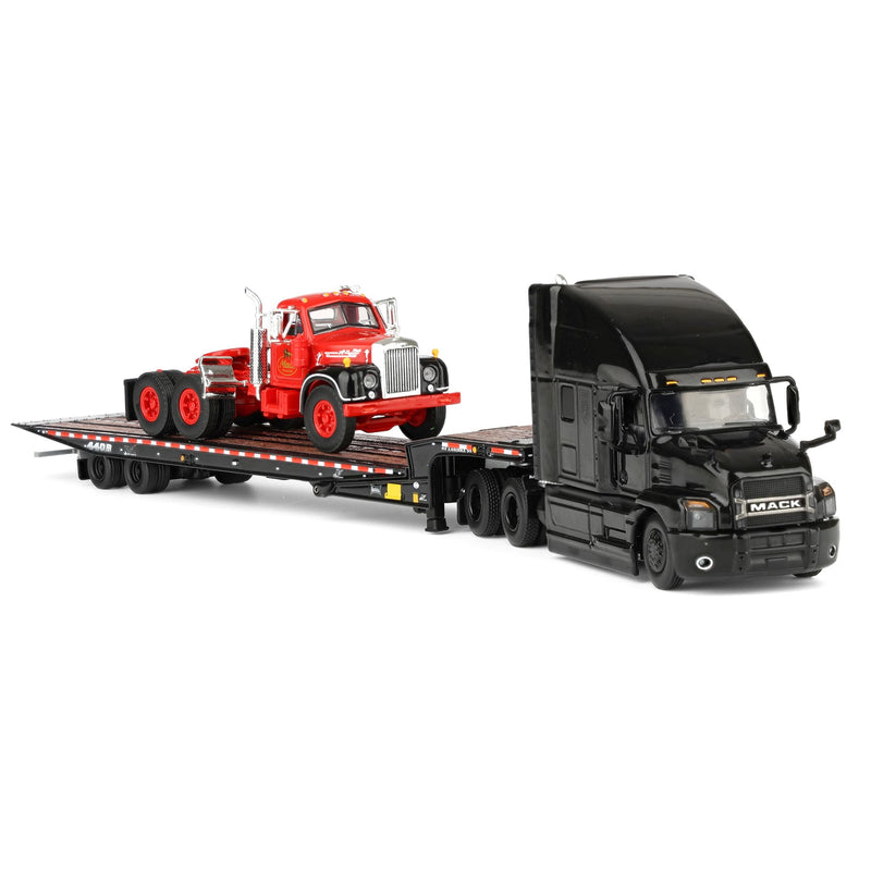 1/64 Mack Anthem Semi with Landoll 440B-50CA Trailer & Mack B-61 Truck, Mack 125th Anniversary, DCP by First Gear