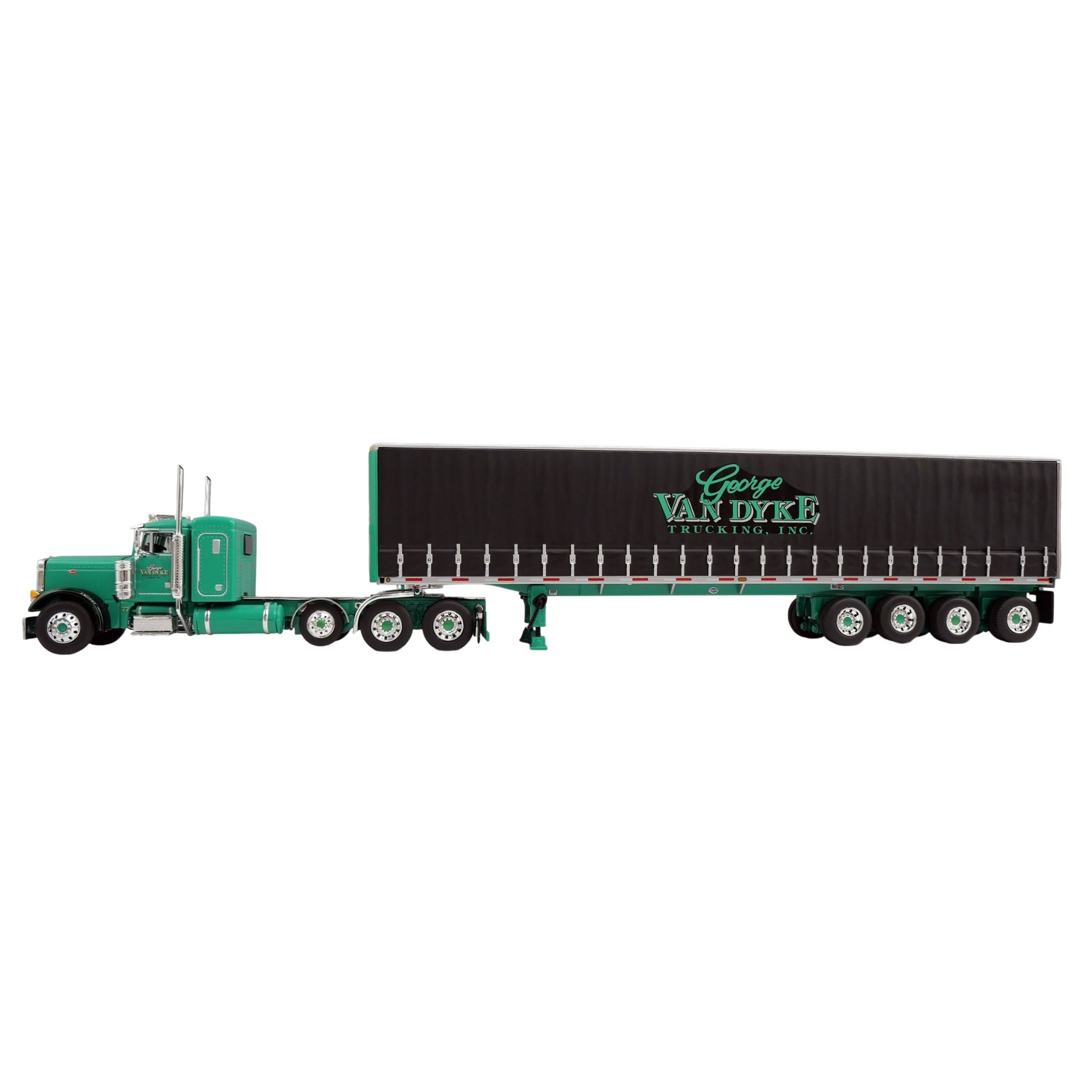 DCP1/64ミニカー Peterbilt379アメリカトラック野郎 2023 DCP 1:64 *BLACK & ORANG* Peterbilt 379 63