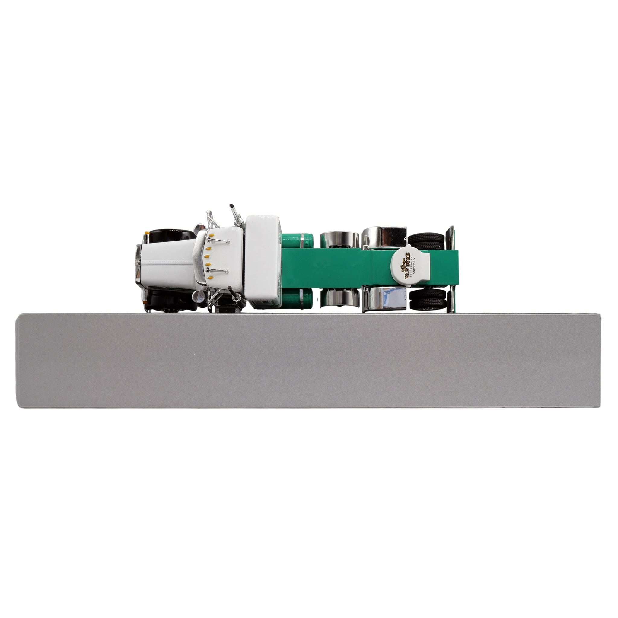 1/64 White Peterbilt 379 Semi Truck with Van Dyke Trucking Curtain