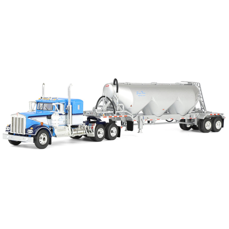 1/64 Kenworth W900A Semi Truck with Heil 3-Hopper Pneumatic Tanker, Shupe Bros Trucking, DCP by First Gear