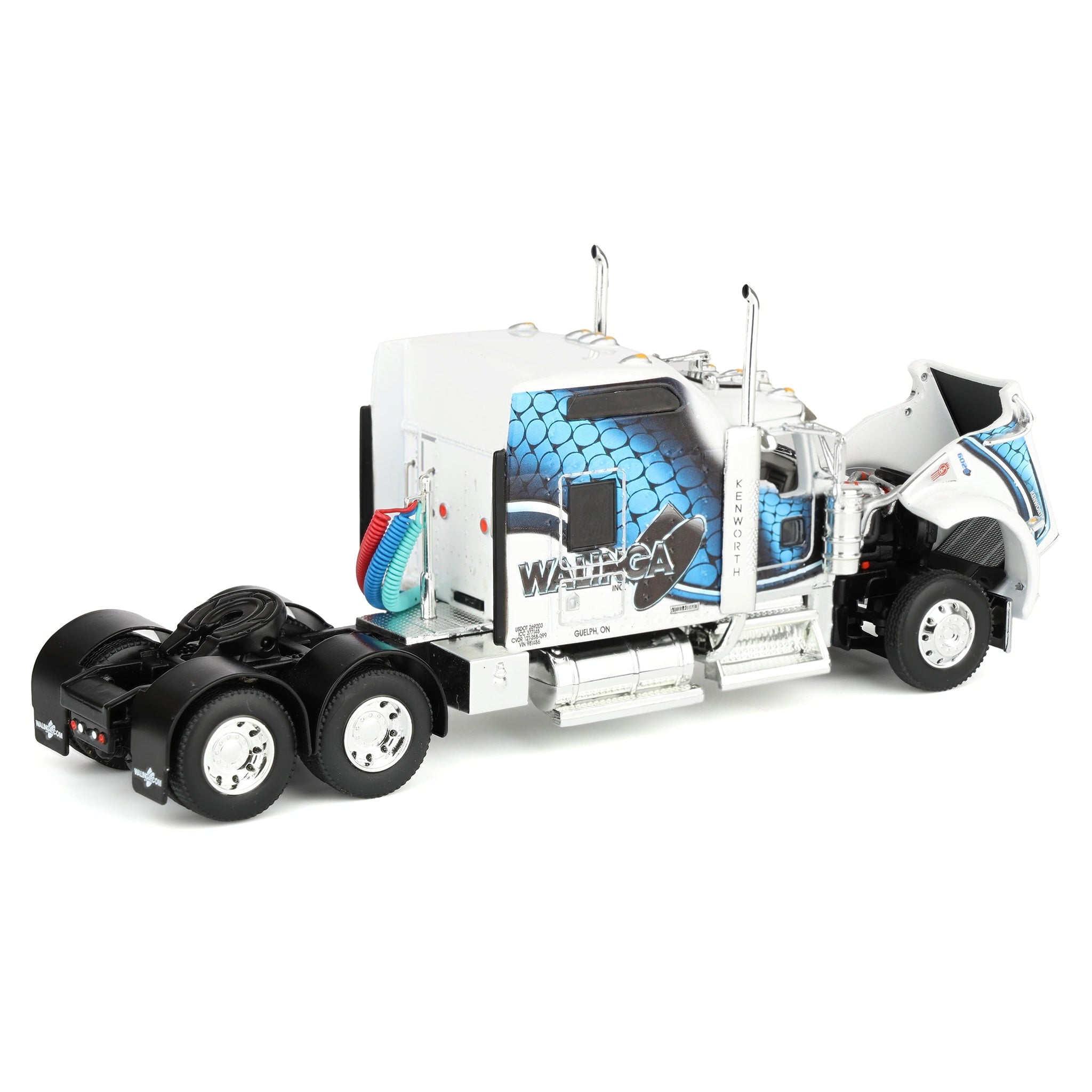1/64 Kenworth W900L Semi Truck with 53ft Utility Trailer, Walinga