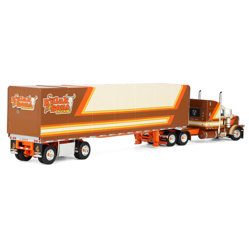1/64 Peterbilt Semi Truck with Spread-Axle Box Trailer, Kulak & Sons Trucking, DCP by First Gear