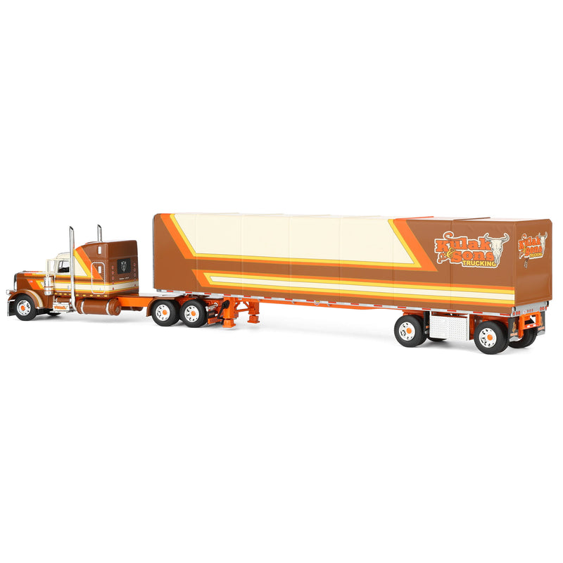 1/64 Peterbilt Semi Truck with Spread-Axle Box Trailer, Kulak & Sons Trucking, DCP by First Gear
