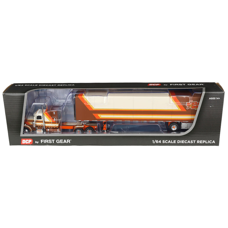 1/64 Peterbilt Semi Truck with Spread-Axle Box Trailer, Kulak & Sons Trucking, DCP by First Gear