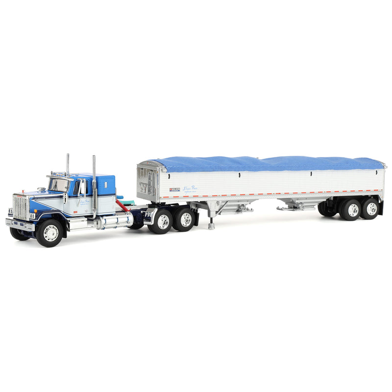 1/64 GMC General Semi Truck with Tandem Axle Wilson Pacesetter Grain Trailer, Shupe Bros Trucking, DCP by First Gear
