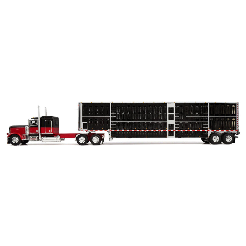 1/64 Peterbilt 389 Semi Truck with Wilson Tandem-Axle Livestock Trailer, Holman, DCP by First Gear