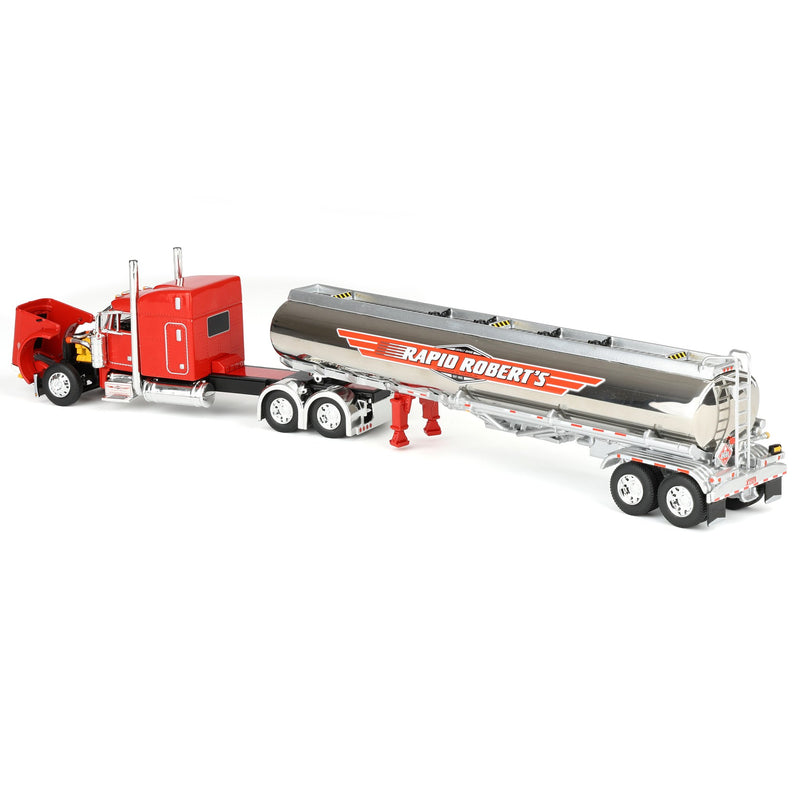 1/64 Peterbilt 379 Semi Truck with Heil Fuel Tanker, Rapid Roberts, DCP by First Gear Dealer Exclusive