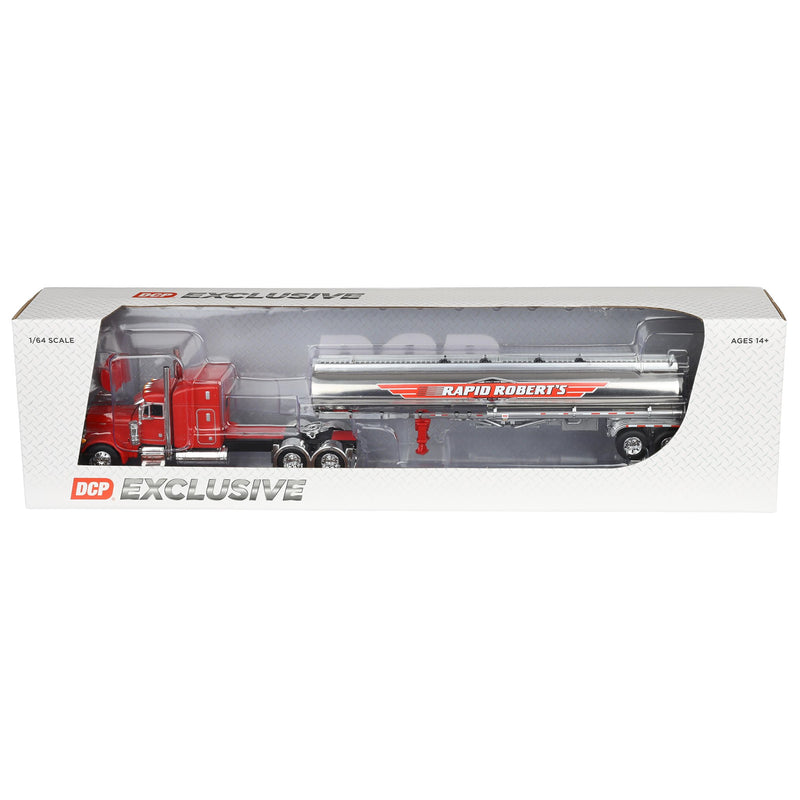 1/64 Peterbilt 379 Semi Truck with Heil Fuel Tanker, Rapid Roberts, DCP by First Gear Dealer Exclusive