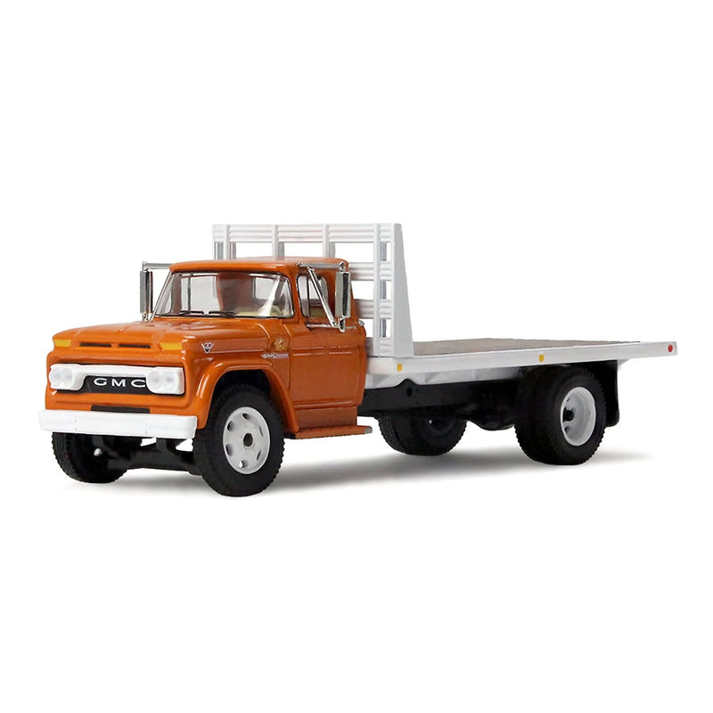 1/64 GMC 4000 Flatbed Truck, Omaha Orange & White, DCP by First Gear