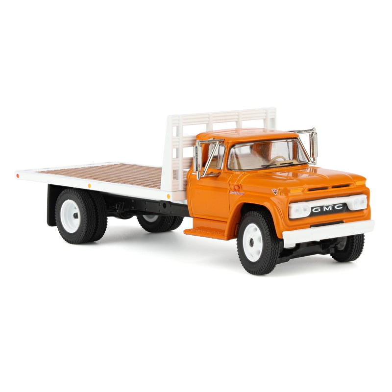 1/64 GMC 4000 Flatbed Truck, Omaha Orange & White, DCP by First Gear