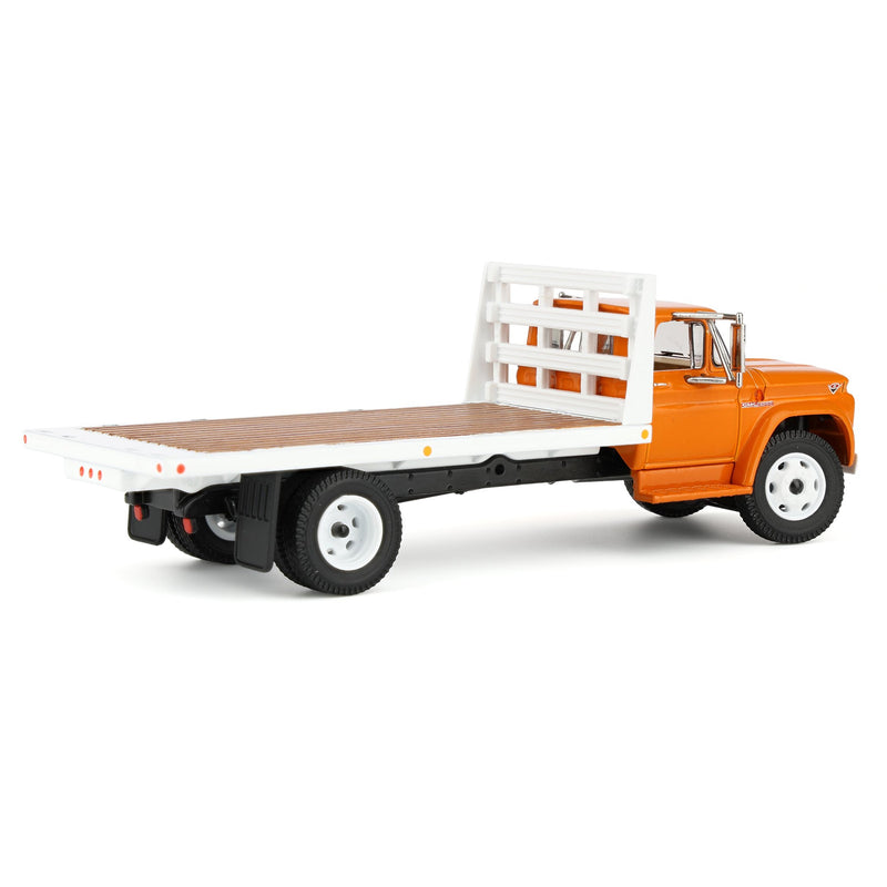 1/64 GMC 4000 Flatbed Truck, Omaha Orange & White, DCP by First Gear